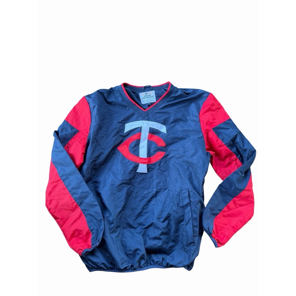 Men's Large-  Minnesota Twins MLB Jacket Pullover Loose Windbreaker Lightweigt